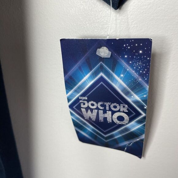 Ripple Junction Mens Doctor WHO Wibbly Wobbly T-Shirt NEW Large L Navy Graphic - Picture 4 of 7